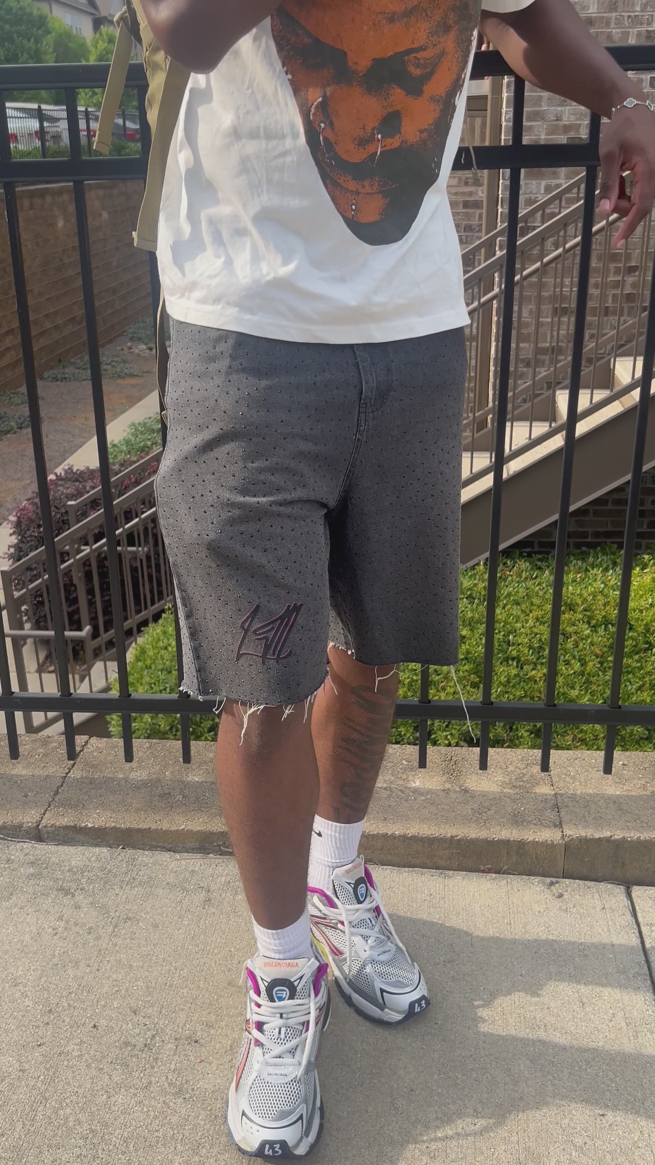 Granite Black Jorts