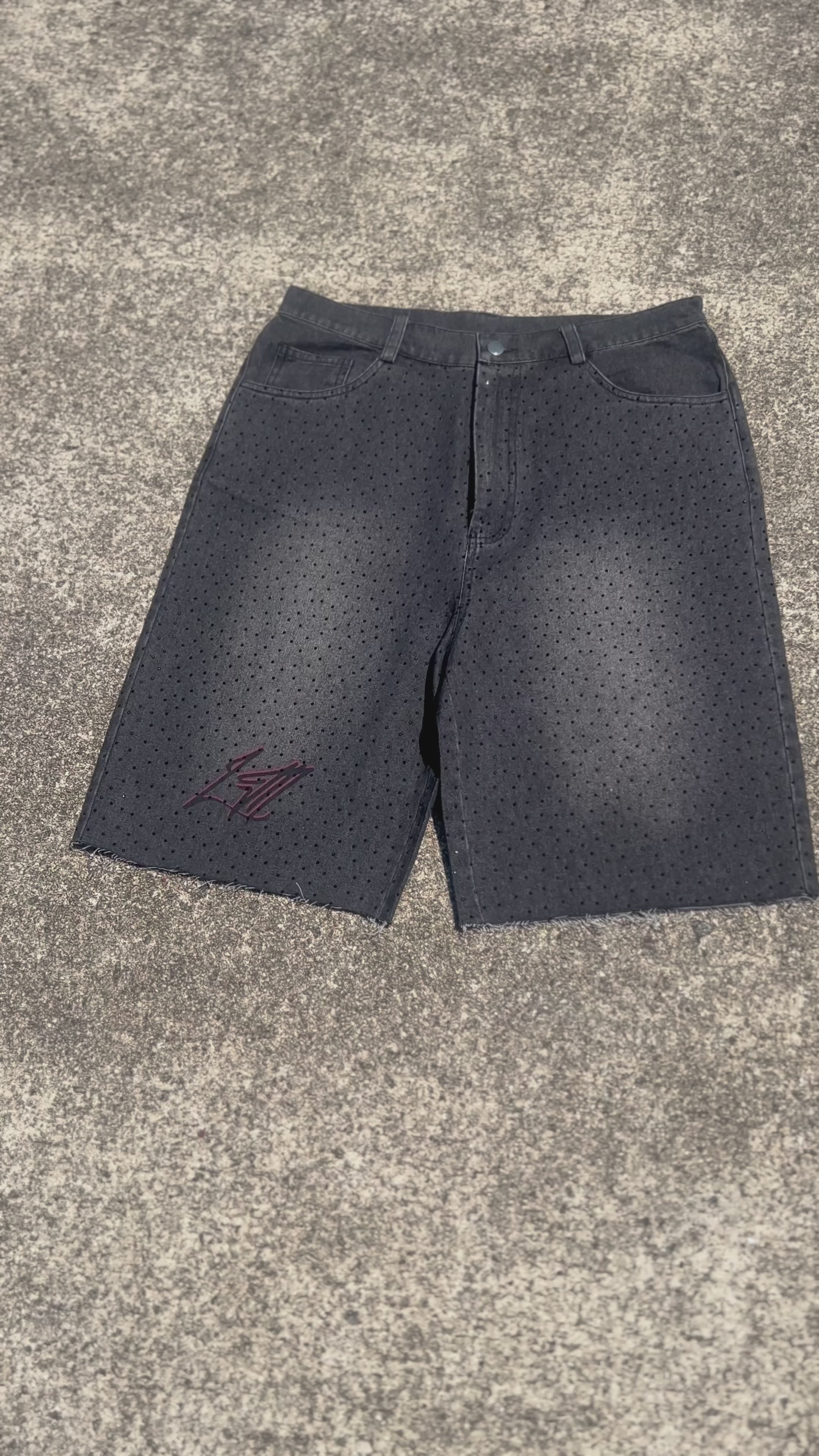 Granite Black Jorts